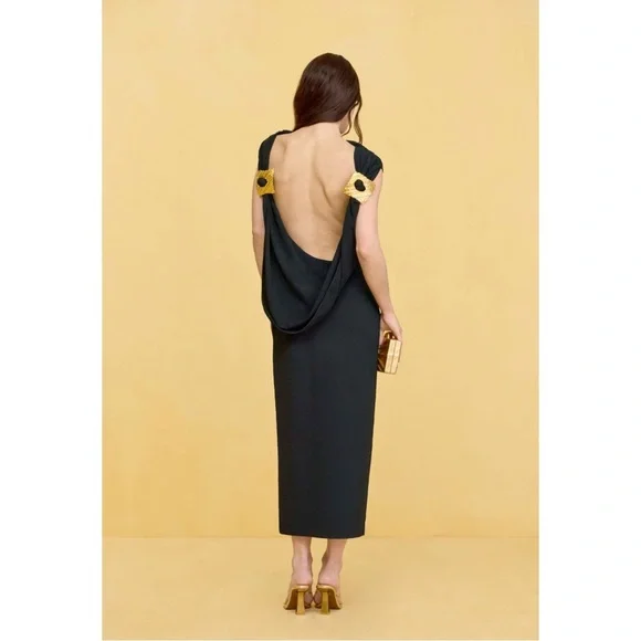 NEW Cult Gaia Black Maxi Dress - Picture 1 of 8